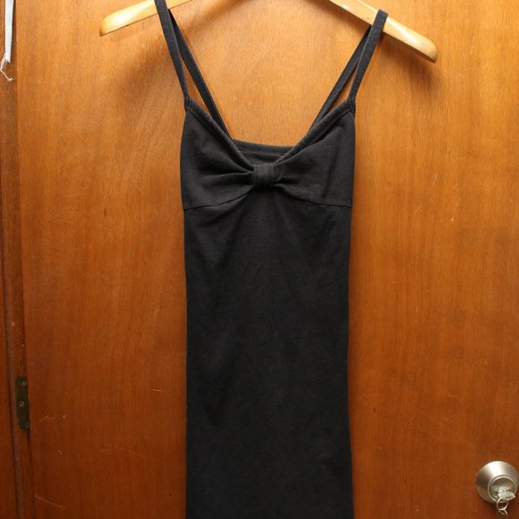 Moda International Dresses & Skirts - Stretchy Black Mini Dress with Shelf Bra